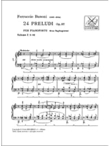 24 Préludes Op. 37 Vol 1 - BUSONI - Partition - Piano